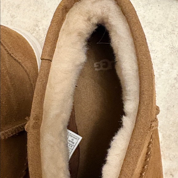 UGG Brown Suede Ankle Boots with Fur Lining - Picture 8 of 16